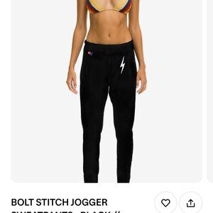 Bolt Stitch Jogger Sweatpants - Black